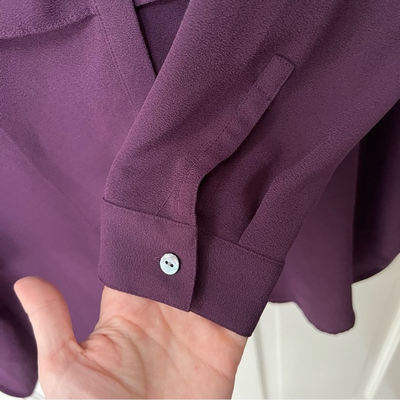 J.Jill Purple Button Up Tunic Shirt - Petite Medium - Preowned EUC - Picture 3 of 9
